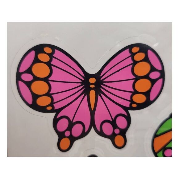 Deadstock True Vintage 1970's Psychedelic Mushroom Butterfly and Bugs Large Stic - Picture 3 of 9